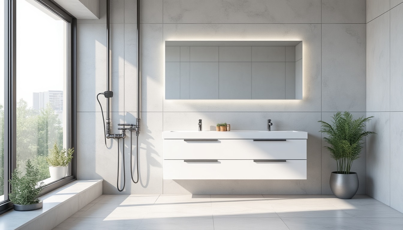 Meuble blanc salle de bains : à prévoir avant la pose