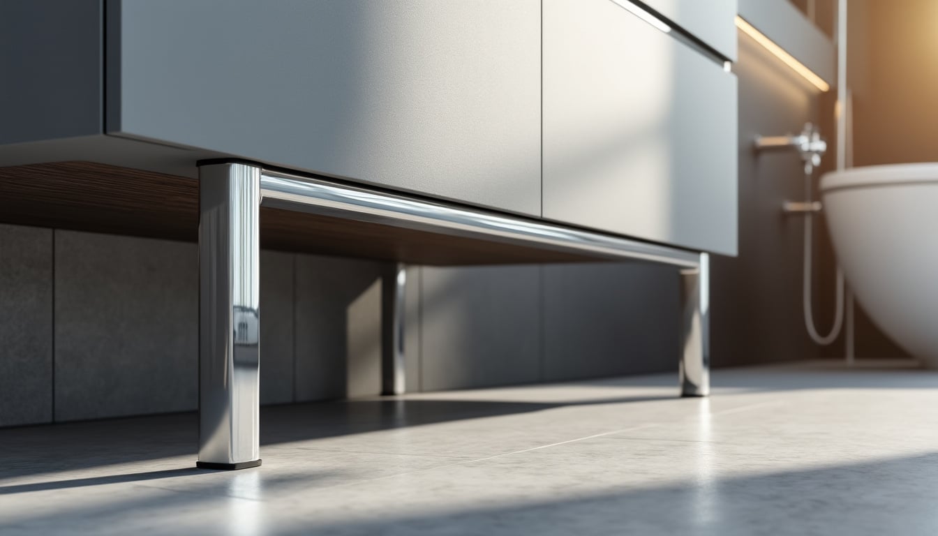 Pieds meuble salle de bains : puissance, rendement et pose