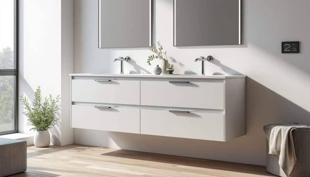 Salle de bain meuble double vasque 120 cm : le bon dimensionnement