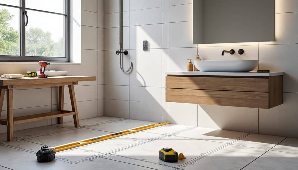 Sanijura meuble de salle de bain : à prévoir avant la pose